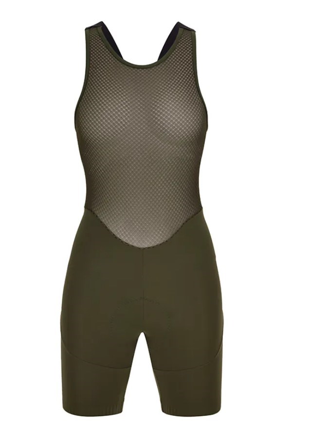 Santini DECO4【美飾四代】女性極短吊帶短褲 -軍綠〔C3W〕(亞洲限定款) 
