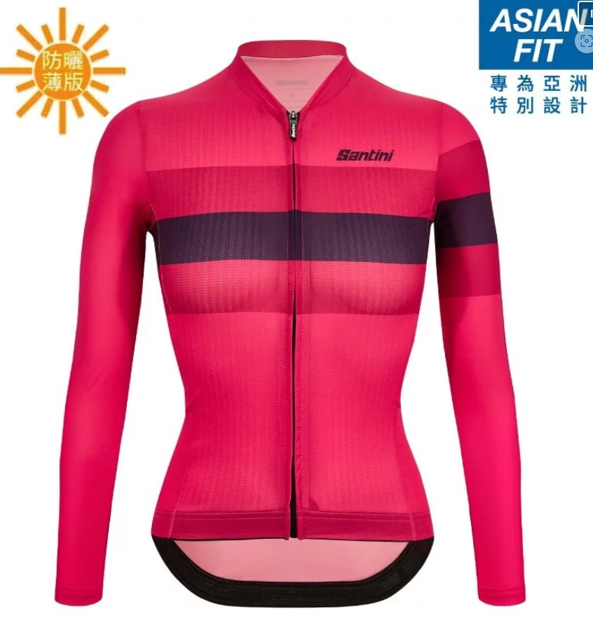 【光滑孟加拉】女性防曬長袖車衣 亞洲版-水綠 -複製