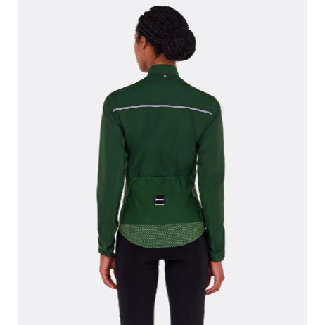 Santini 2025 RTR長袖風衣 男女共版 競賽貼身 -軍綠 可折收/四季可用/競賽貼身