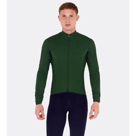 Santini 2025 RTR長袖風衣 男女共版 競賽貼身 -軍綠 可折收/四季可用/競賽貼身