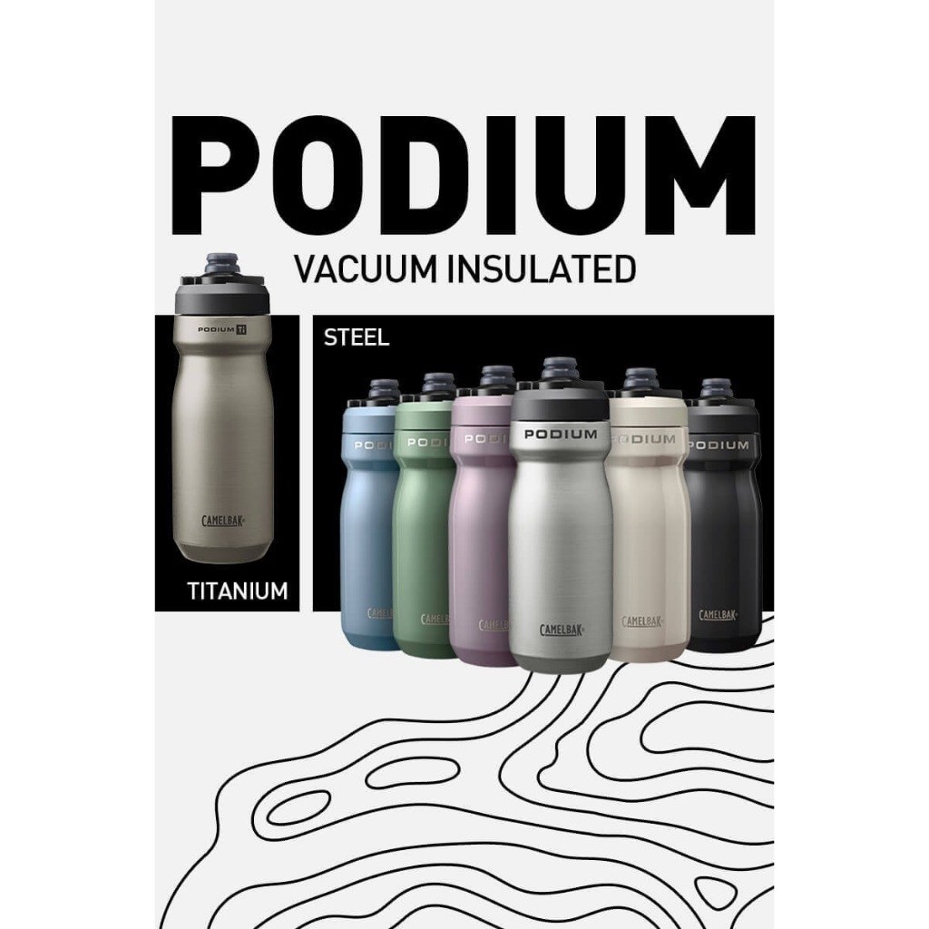 🔥全新公司貨🔥不銹鋼 CAMELBAK Podium 競速真空保冰單車水瓶  5色可選 530ml、650ml 登山水壺