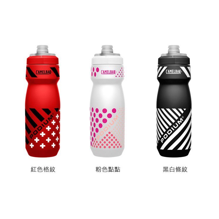 🔥全新公司貨🔥CamelBak 2022 新色 Podium 噴射水瓶 710ml 透明紅.粉色點點