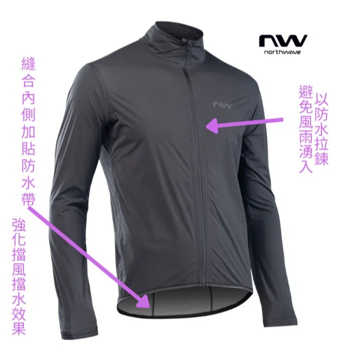 🔥全新公司貨🔥NW  2024 H2O 空力(AERO) 防大雨 透氣不悶汗 RainSkin 彈性軟外套-灰色