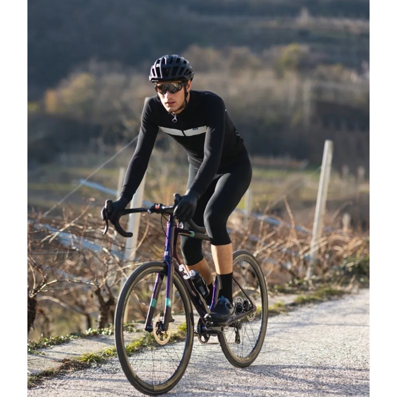 🔥全新公司貨🔥Santini 2024 【調適】吊帶七分褲 抗水〔GIT〕-黑  完美合身/高可視度/減震保護/極度舒適