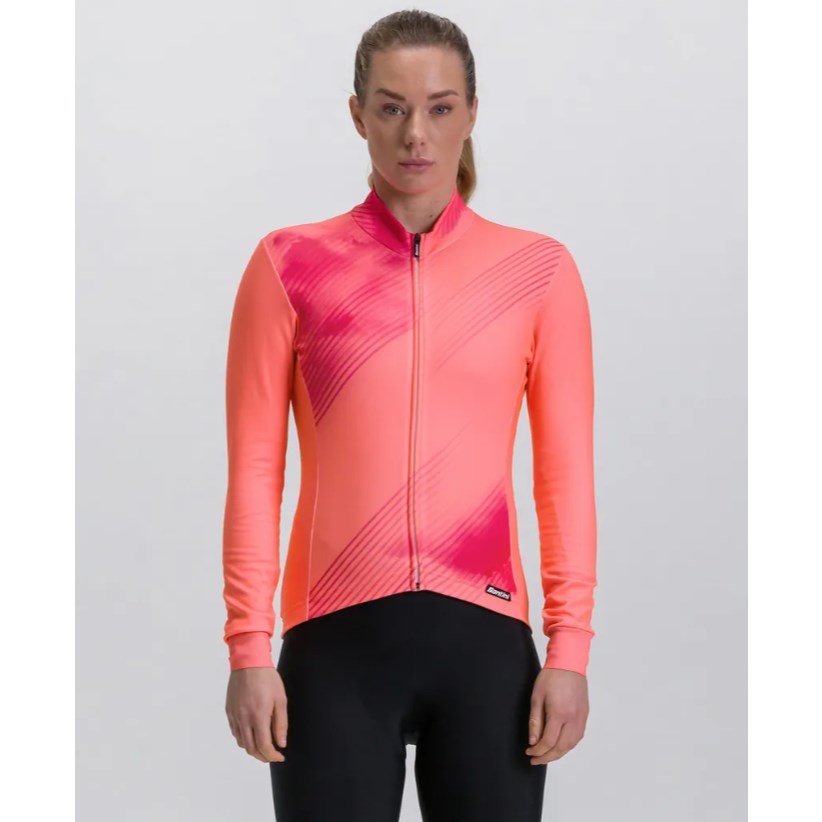 🔥全新公司貨🔥 Santini 2024【純色紮染】女性保暖長袖車衣 