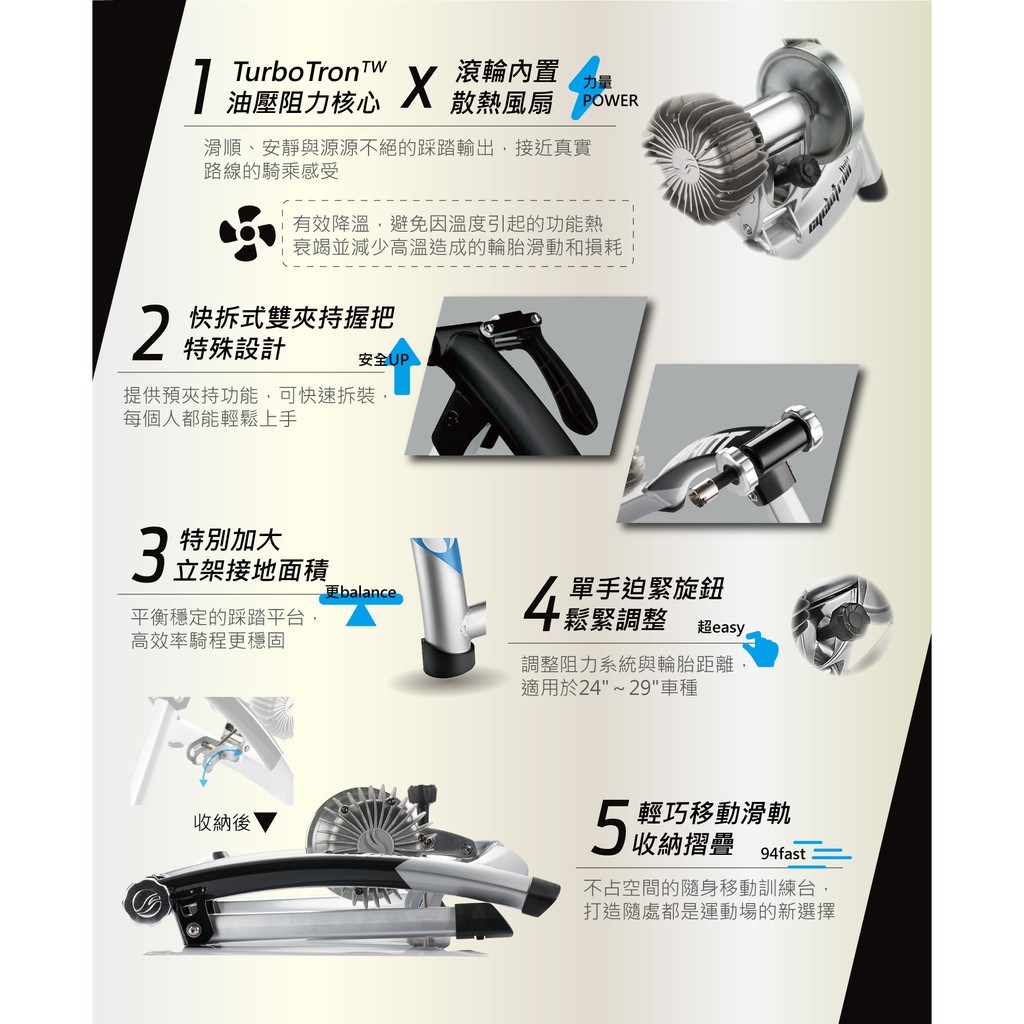 🔥全新公司貨🔥GIANT 油阻式訓練台 鐵支架 藍/銀 黑/銀 CYCLOTRON FLUID ST