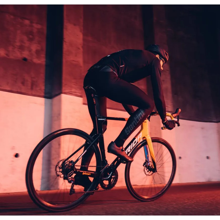🔥全新公司貨🔥Santini 2024【阿爾多】冬季吊帶長褲 抗水 - 黑〔C3〕自行車車衣 加強貼合/襯墊防震保護