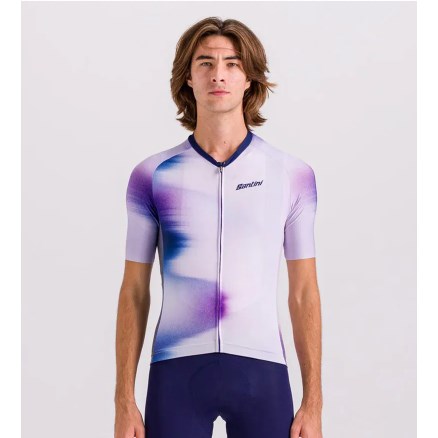 🔥全新公司貨🔥Santini  2024【幻影環保】男女共版短袖車衣 競賽貼身 -藍，綠，紫色 2024春夏流行款