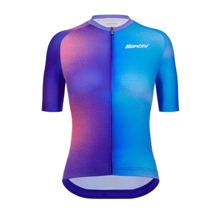 🔥全新公司貨🔥Santini  2024【幻影環保】男女共版短袖車衣 競賽貼身 -藍，綠，紫色 2024春夏流行款