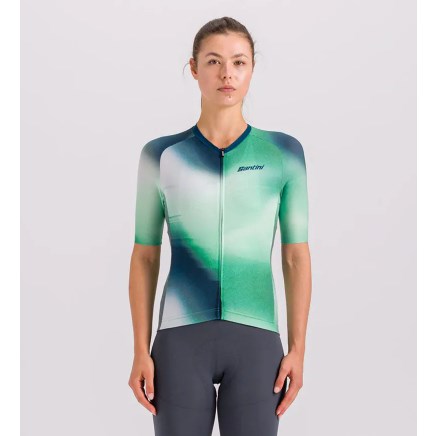 🔥全新公司貨🔥Santini  2024【幻影環保】男女共版短袖車衣 競賽貼身 -藍，綠，紫色 2024春夏流行款