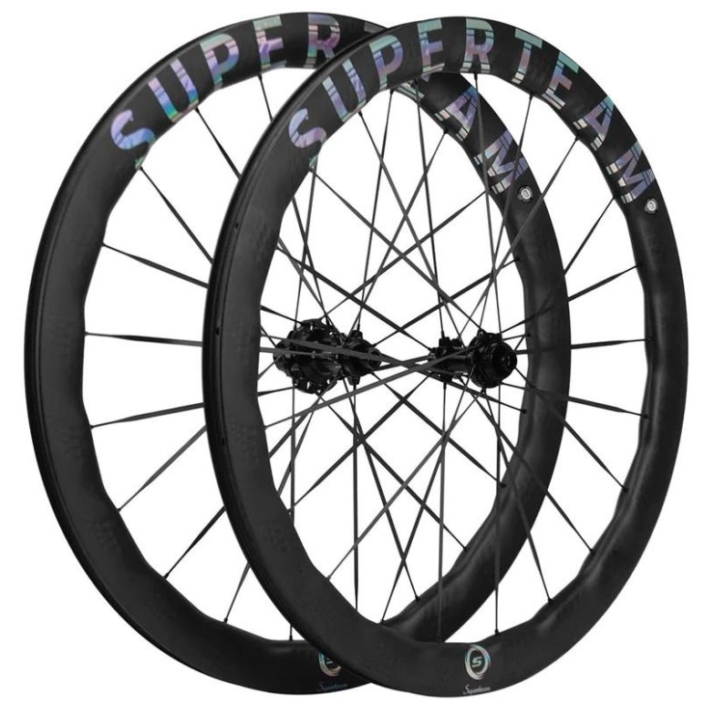 🔥全新公司貨🔥SuperTeam Carbon 48/50 DB 碟煞波浪框 彩銀標 碳纖維輪組 自行車輪組 聊聊享優惠