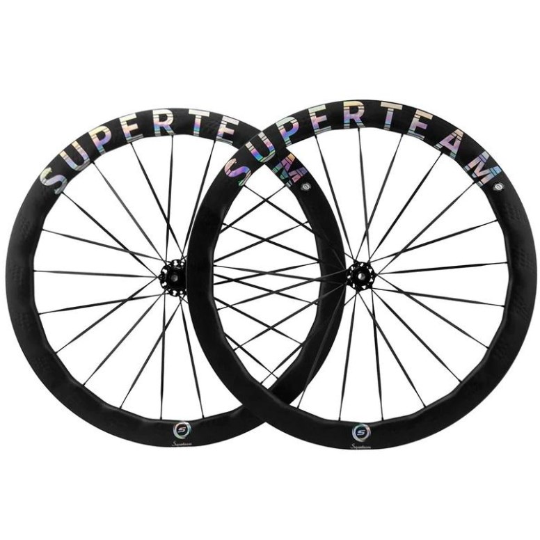 🔥全新公司貨🔥SuperTeam Carbon 48/50 DB 碟煞波浪框 彩銀標 碳纖維輪組 自行車輪組 聊聊享優惠
