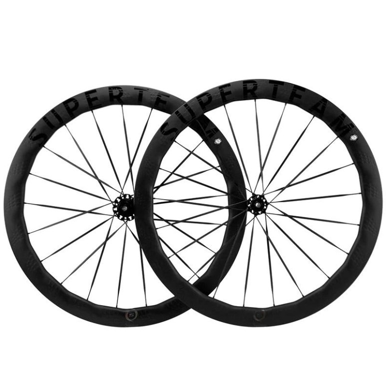 🔥全新公司貨🔥SuperTeam Carbon 48/50 DB 碟煞波浪框 亮黑標 碳纖維輪組 自行車輪組