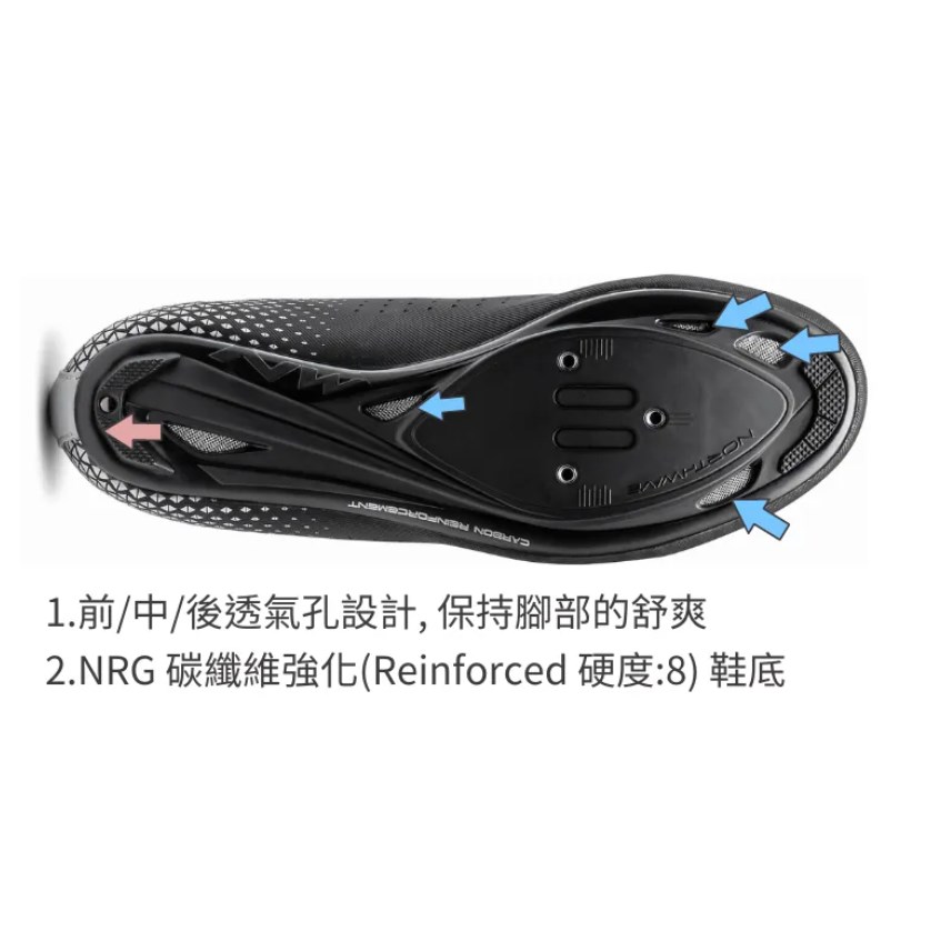 🔥全新公司貨🔥Northwave NW 新到貨 特寬楦 核心單旋 2代 公路車鞋 -黑/銀  輕量/透氣/修飾寬厚腳型