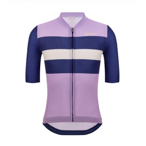 🔥全新公司貨🔥 Santini 2025【環保孟加拉】短袖車衣 男女共版 空力緊身 -海軍藍 職業緊身/舒適/性能/時尚