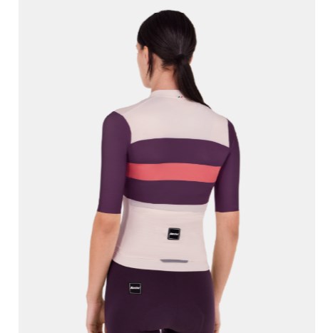 🔥全新公司貨🔥 Santini 2025【環保孟加拉】短袖車衣 男女共版 空力緊身 -葡萄  職業緊身/舒適/性能/時尚