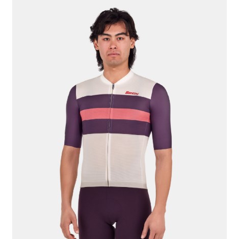 🔥全新公司貨🔥 Santini 2025【環保孟加拉】短袖車衣 男女共版 空力緊身 -葡萄  職業緊身/舒適/性能/時尚