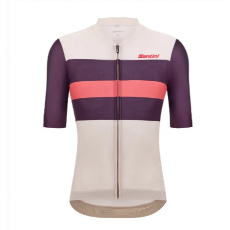 🔥全新公司貨🔥 Santini 2025【環保孟加拉】短袖車衣 男女共版 空力緊身 -葡萄  職業緊身/舒適/性能/時尚