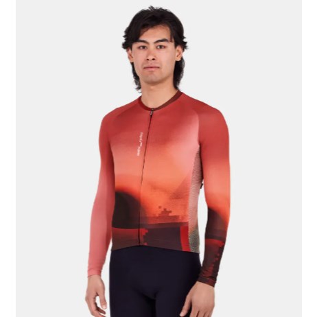 🔥全新公司貨🔥 Santini 2025【光線】環保夏季長袖車衣 男女共版 競賽貼身 -葡萄 快速乾燥/高透氣/易於儲物