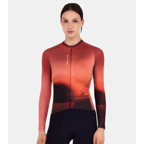 🔥全新公司貨🔥 Santini 2025【光線】環保夏季長袖車衣 男女共版 競賽貼身 -葡萄 快速乾燥/高透氣/易於儲物