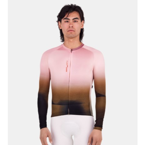 🔥全新公司貨🔥 Santini 2025【光線】環保夏季長袖車衣 男女共版 競賽貼身 -米白 快速乾燥/高透氣/易於儲物