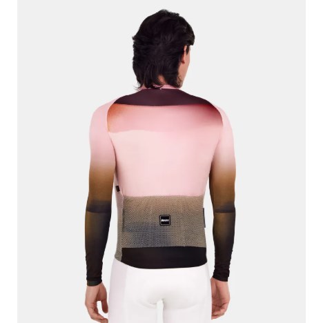 🔥全新公司貨🔥 Santini 2025【光線】環保夏季長袖車衣 男女共版 競賽貼身 -米白 快速乾燥/高透氣/易於儲物