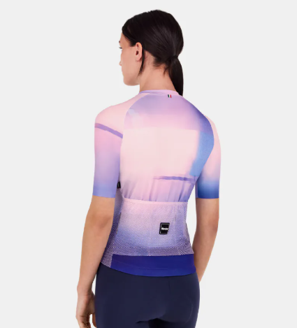 🔥全新公司貨🔥 Santini  2025 【光線】短袖車衣 男女共版 競賽貼身 - 藍   快速乾燥/高透氣/易於儲物