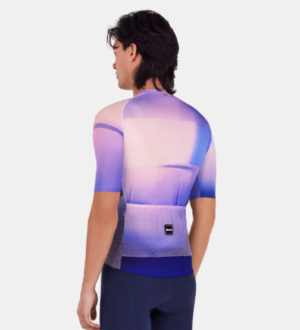 🔥全新公司貨🔥 Santini  2025 【光線】短袖車衣 男女共版 競賽貼身 - 藍   快速乾燥/高透氣/易於儲物