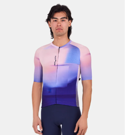 🔥全新公司貨🔥 Santini  2025 【光線】短袖車衣 男女共版 競賽貼身 - 藍   快速乾燥/高透氣/易於儲物