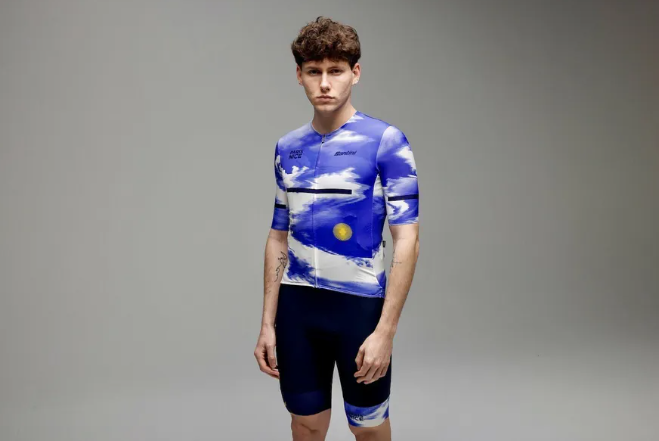 Santini 2025 【巴黎尼斯】短袖車衣 男女共版 競賽貼身 - 印花