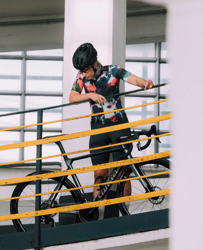 Santini  2025 【究極繽紛】女性短袖車衣 空力緊身 - 印花 
