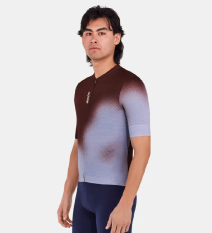 Santini 2025 【斑點】短袖車衣 競賽貼身 - 天藍