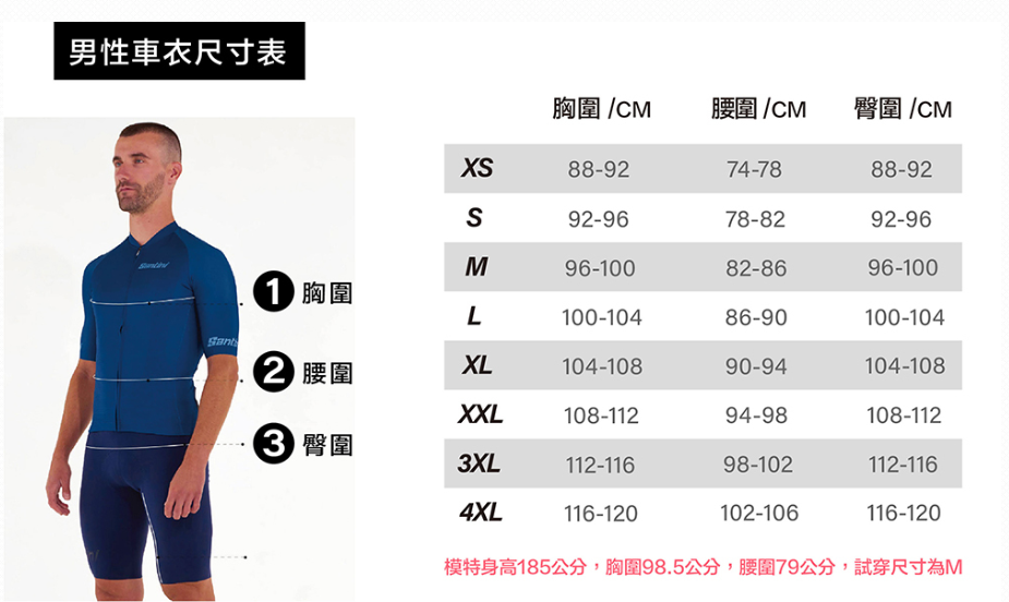 Santini 2025 【斑點】短袖車衣 競賽貼身 - 天藍