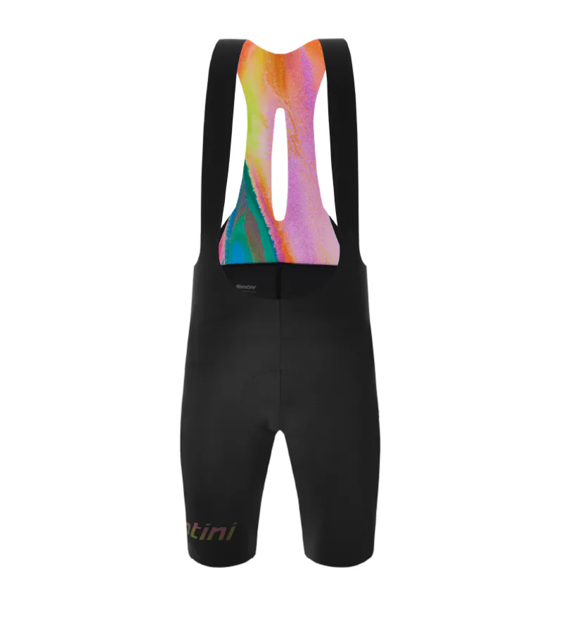 Santini 2025 【獨特邊際】吊帶短褲 頂級舒適 - 黑