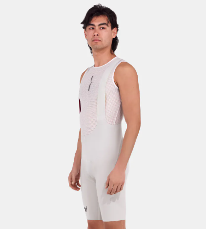 Santini 2025 【獨特邊際】吊帶短褲 頂級舒適 - 白〔C3