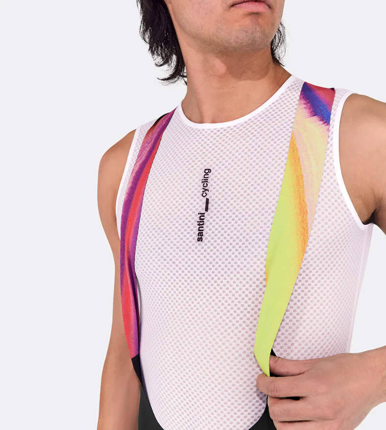 Santini 2025 【獨特邊際】吊帶短褲 頂級舒適 - 黑