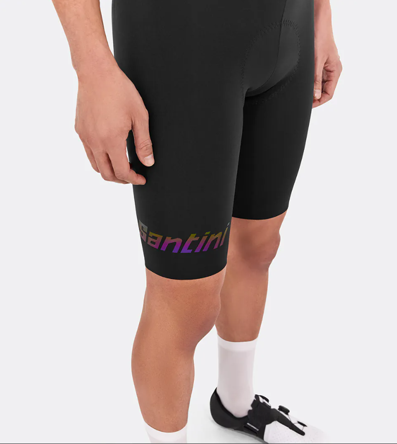 Santini 2025 【獨特邊際】吊帶短褲 頂級舒適 - 黑