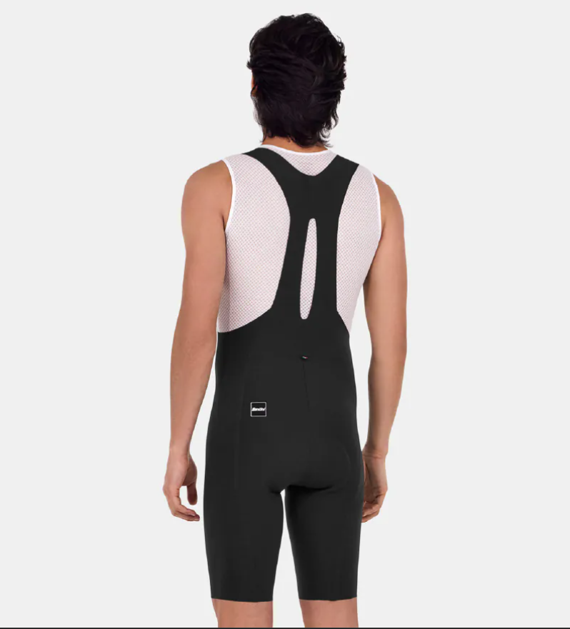 Santini 2025 【獨特邊際】吊帶短褲 頂級舒適 - 黑