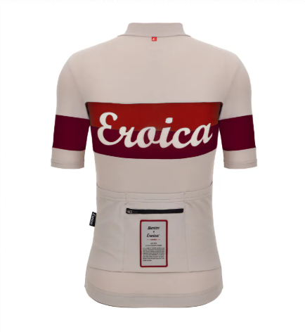 Santini  2025  EROICA【寧靜】短袖車衣 競賽貼身 男女共版  - 卡布奇諾 