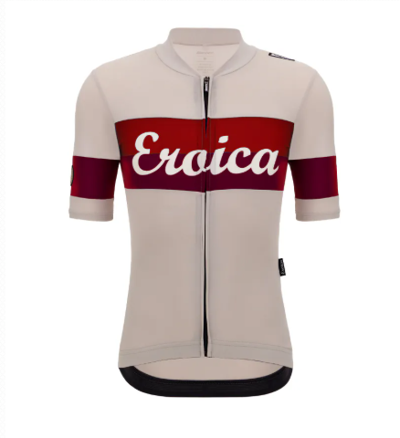 Santini  2025  EROICA【寧靜】短袖車衣 競賽貼身 男女共版  - 卡布奇諾 