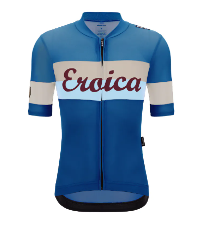  Santini  2025  EROICA【寧靜】短袖車衣 競賽貼身 男女共版  - 天藍