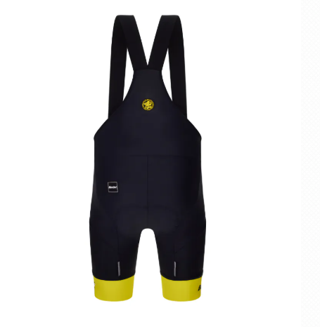 Santini 2025 環法總成績領先【黃衫】吊帶短褲 - 黑〔GIT〕