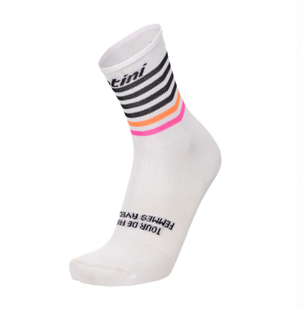 Santini  2025 女子環法首站【布列塔尼】高筒襪 - 白