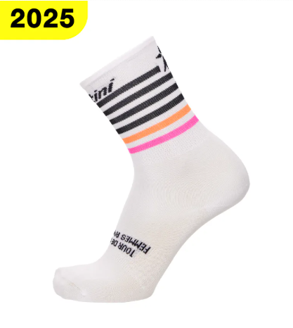 Santini  2025 女子環法首站【布列塔尼】高筒襪 - 白
