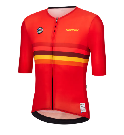 Santini  2025  UCI世界冠軍【西班牙】短袖車衣 競賽貼身 男女共版 - 印花
