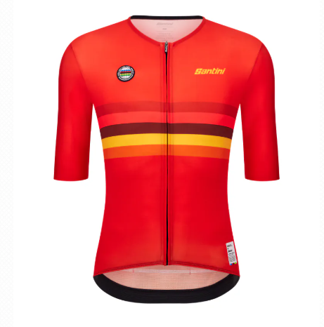 Santini  2025  UCI世界冠軍【西班牙】短袖車衣 競賽貼身 男女共版 - 印花
