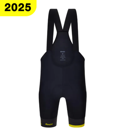 Santini 2025 官方品牌MJ黃衫【馬德連山】吊帶短褲 - 黑〔FB〕