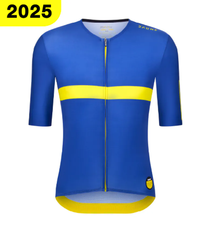 Santini 2025 官方品牌MJ黃衫【馬德連山】短袖車衣 競賽貼身 男女共版 - 印花