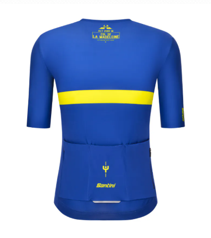 Santini 2025 官方品牌MJ黃衫【馬德連山】短袖車衣 競賽貼身 男女共版 - 印花