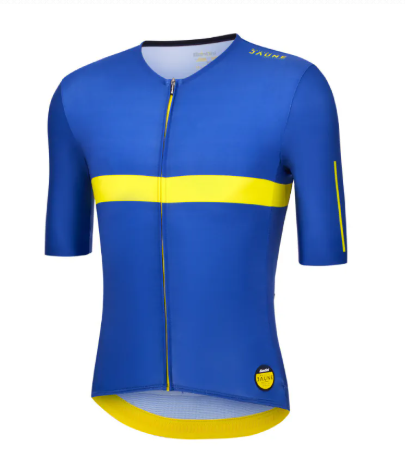 Santini 2025 官方品牌MJ黃衫【馬德連山】短袖車衣 競賽貼身 男女共版 - 印花